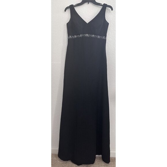 Michaelangelo Formal Black Dress Womens Sz. 4 Beaded Evening Gown Whimsygoth Y2K - Picture 1 of 16